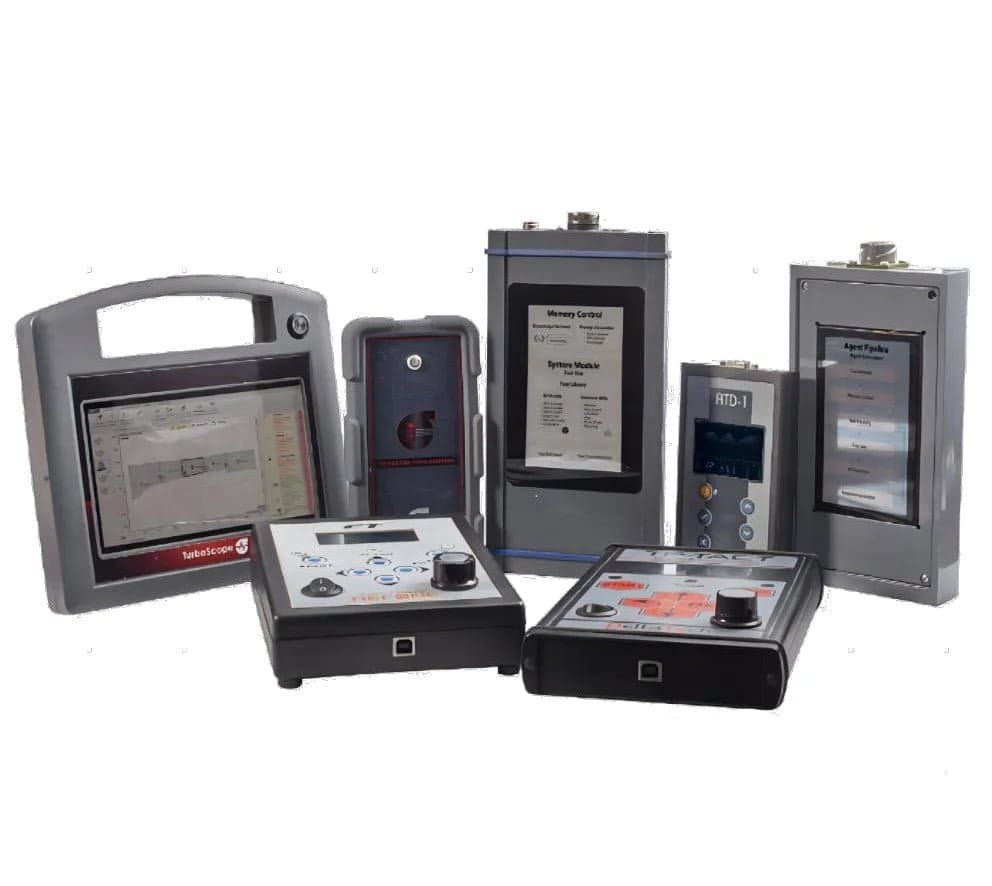 Testing equipment illustration for turbo actuator multi-protocol validation